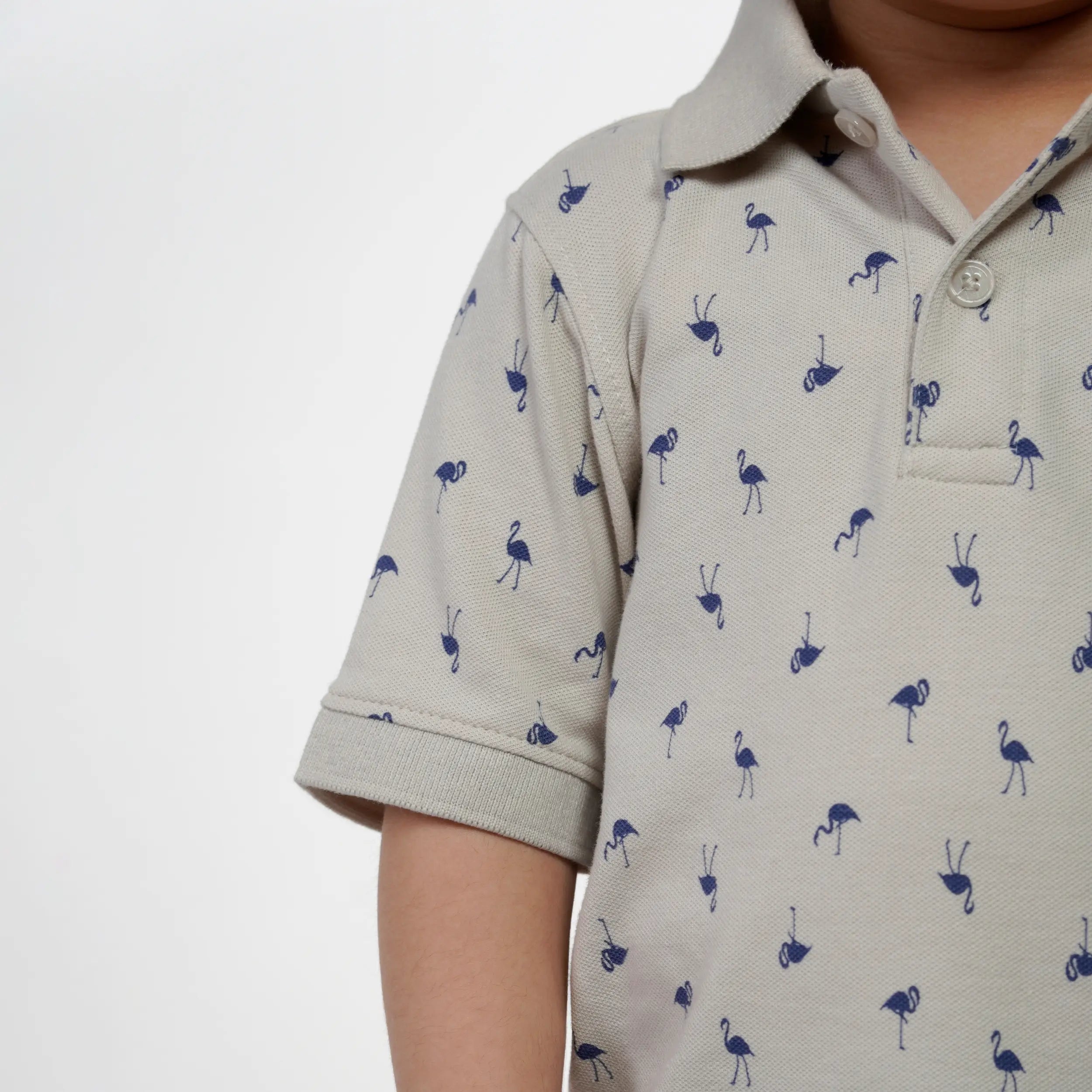Stone Flamingo Printed Polo image 2