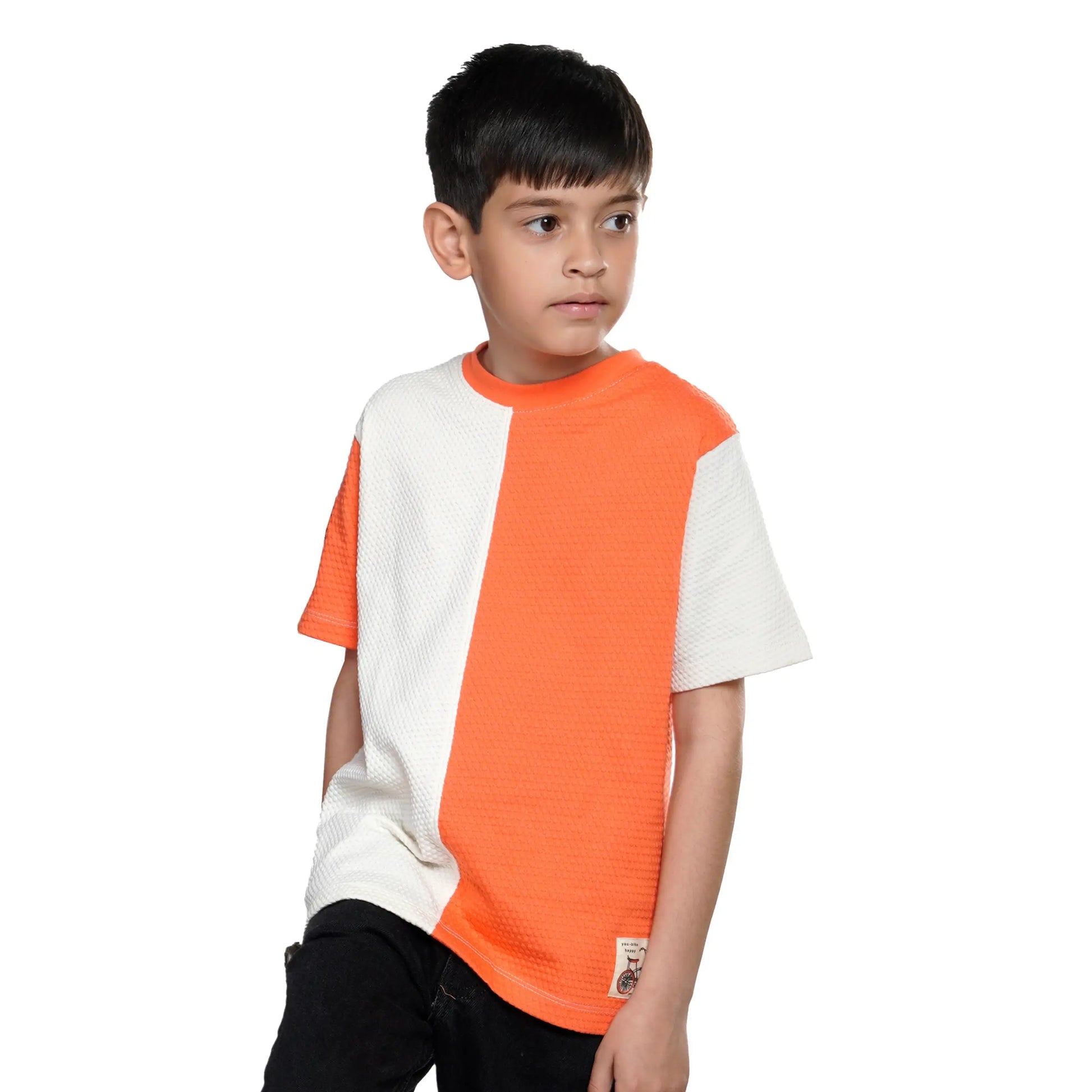 Orange/White Panel Tee image 1