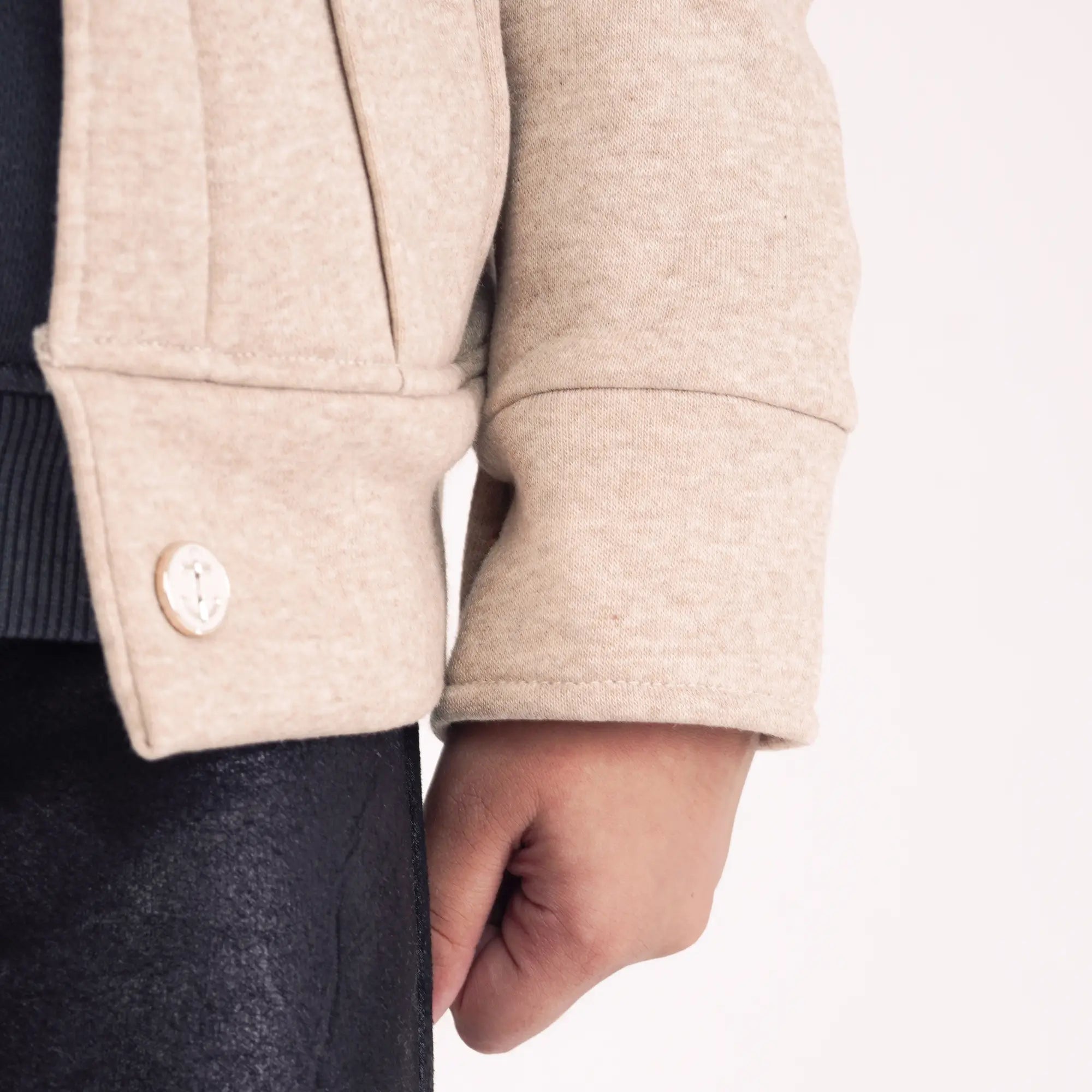 Oatmeal Button-Down Jacket image 2