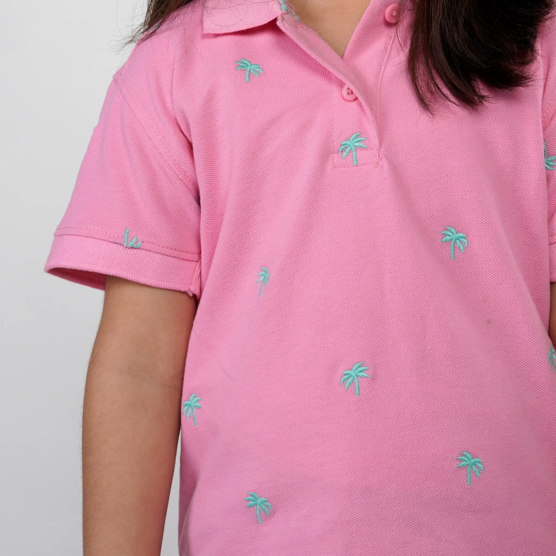 Girls Tree Embroidered Polo image 0
