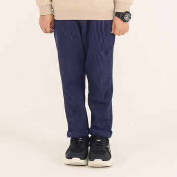 Waffle Textured Navy Pant