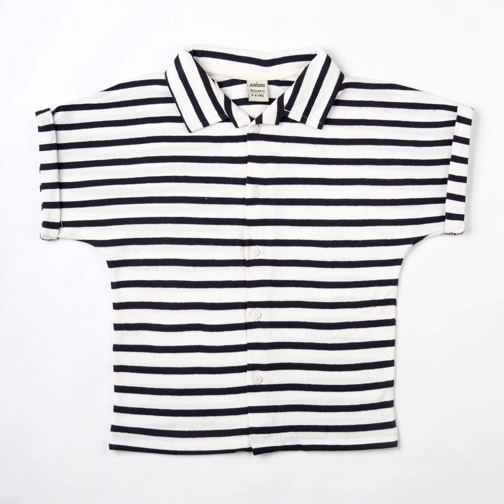 Girls Stripe Cuban Shirt image 2