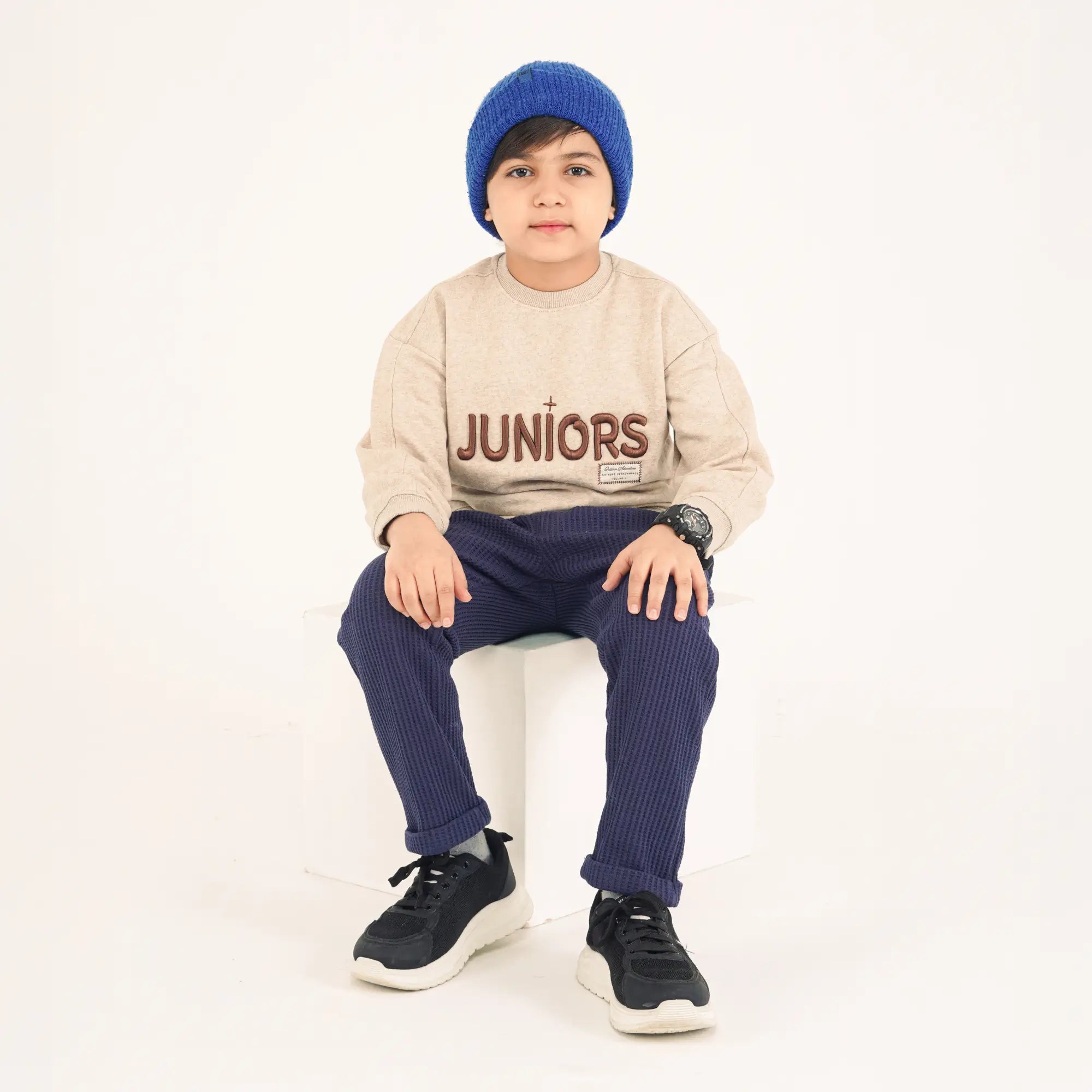 Oatmeal Emb Sweatshirt image 3