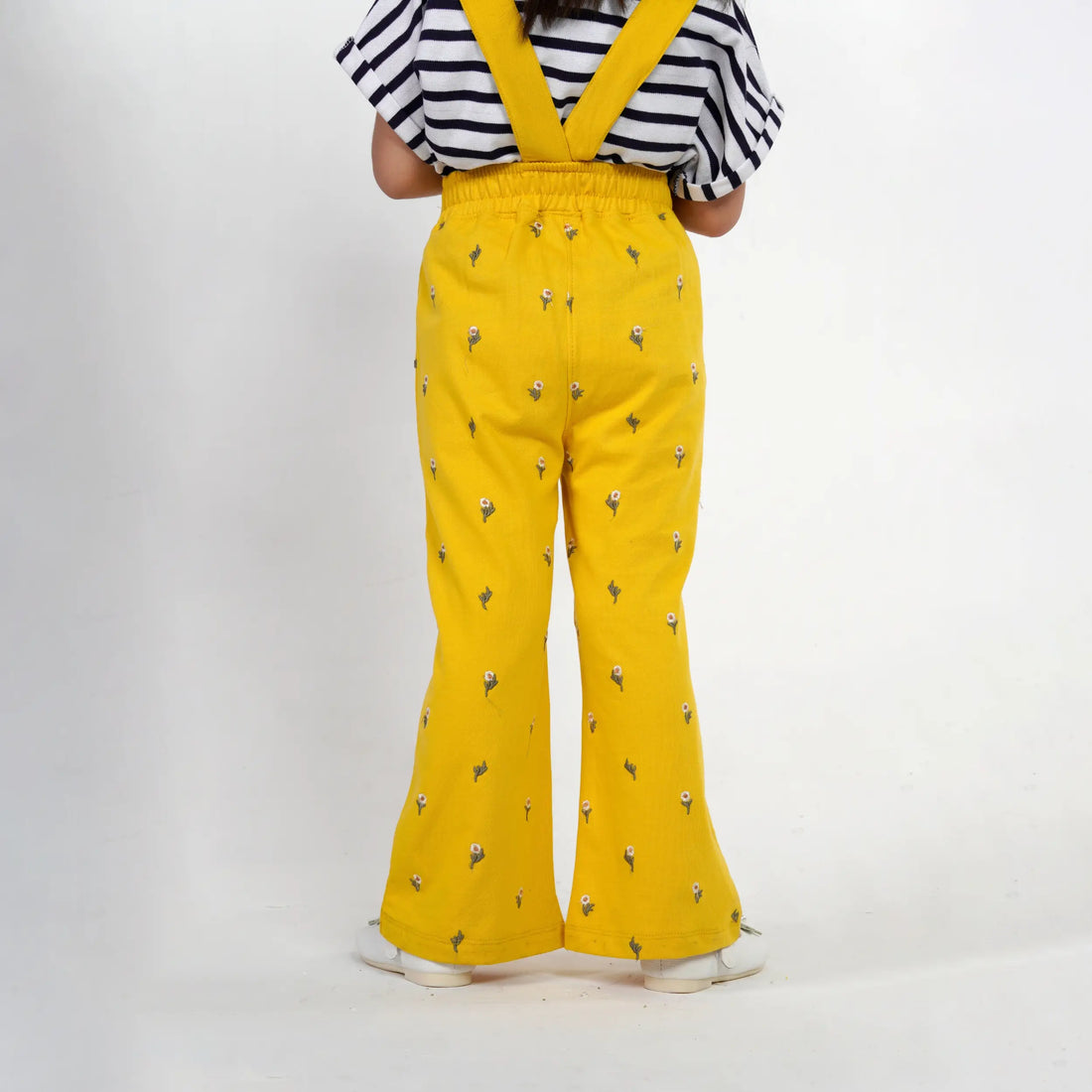 Girls Mustard Embroidered Pant image 0