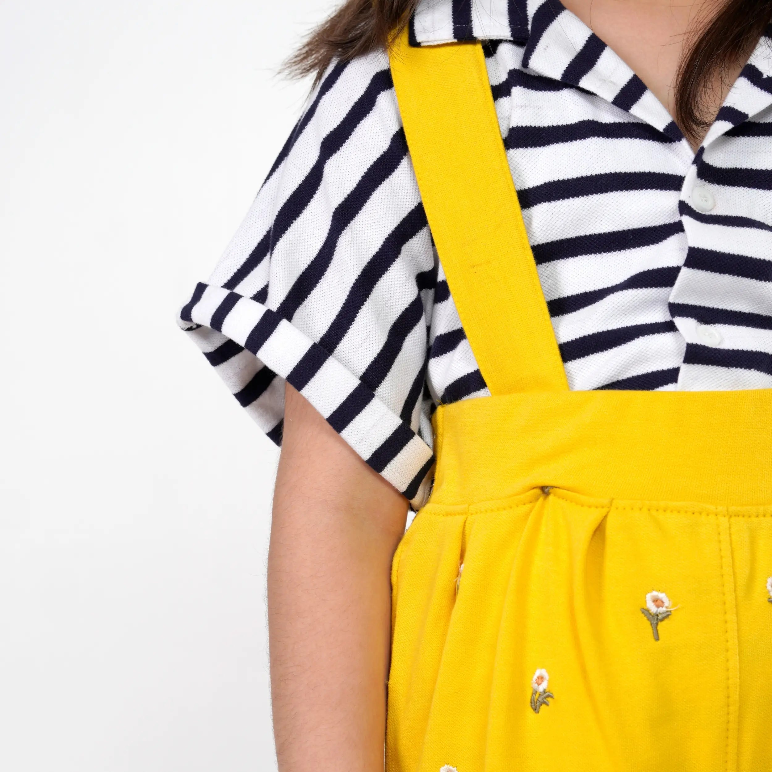 Girls Mustard Embroidered Pant image 2