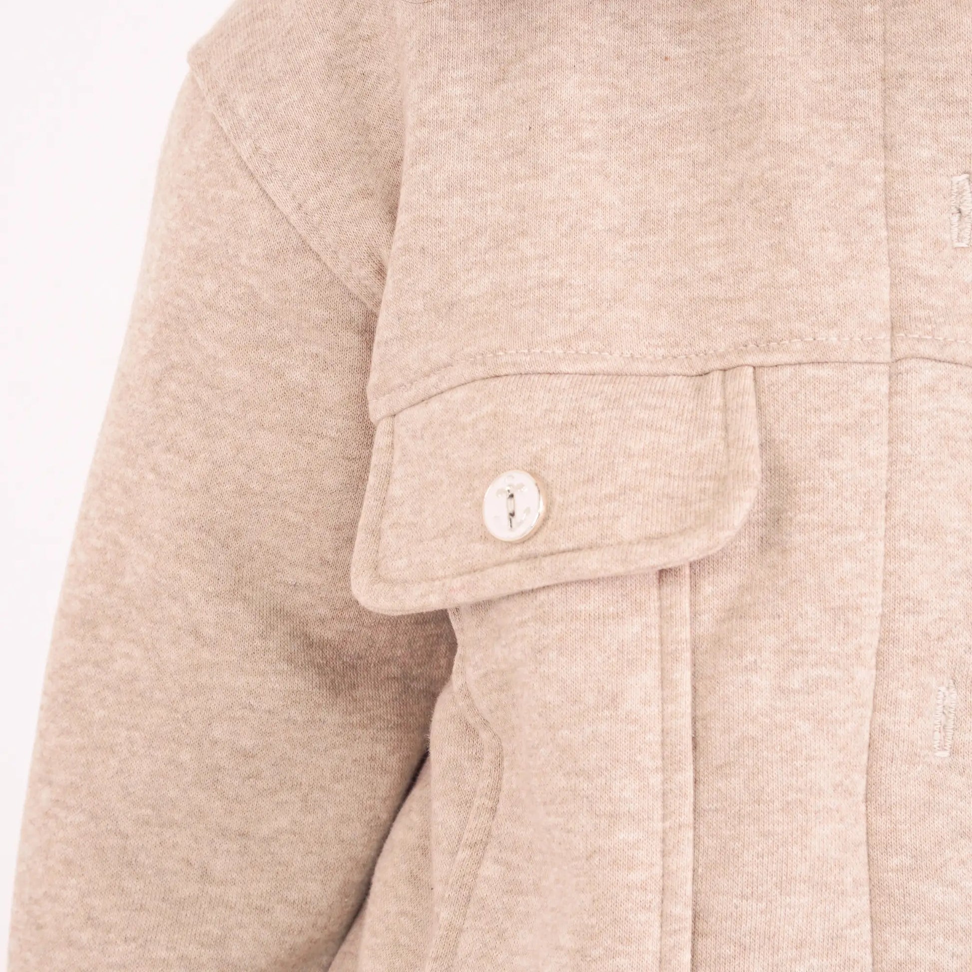 Oatmeal Button-Down Jacket image 1