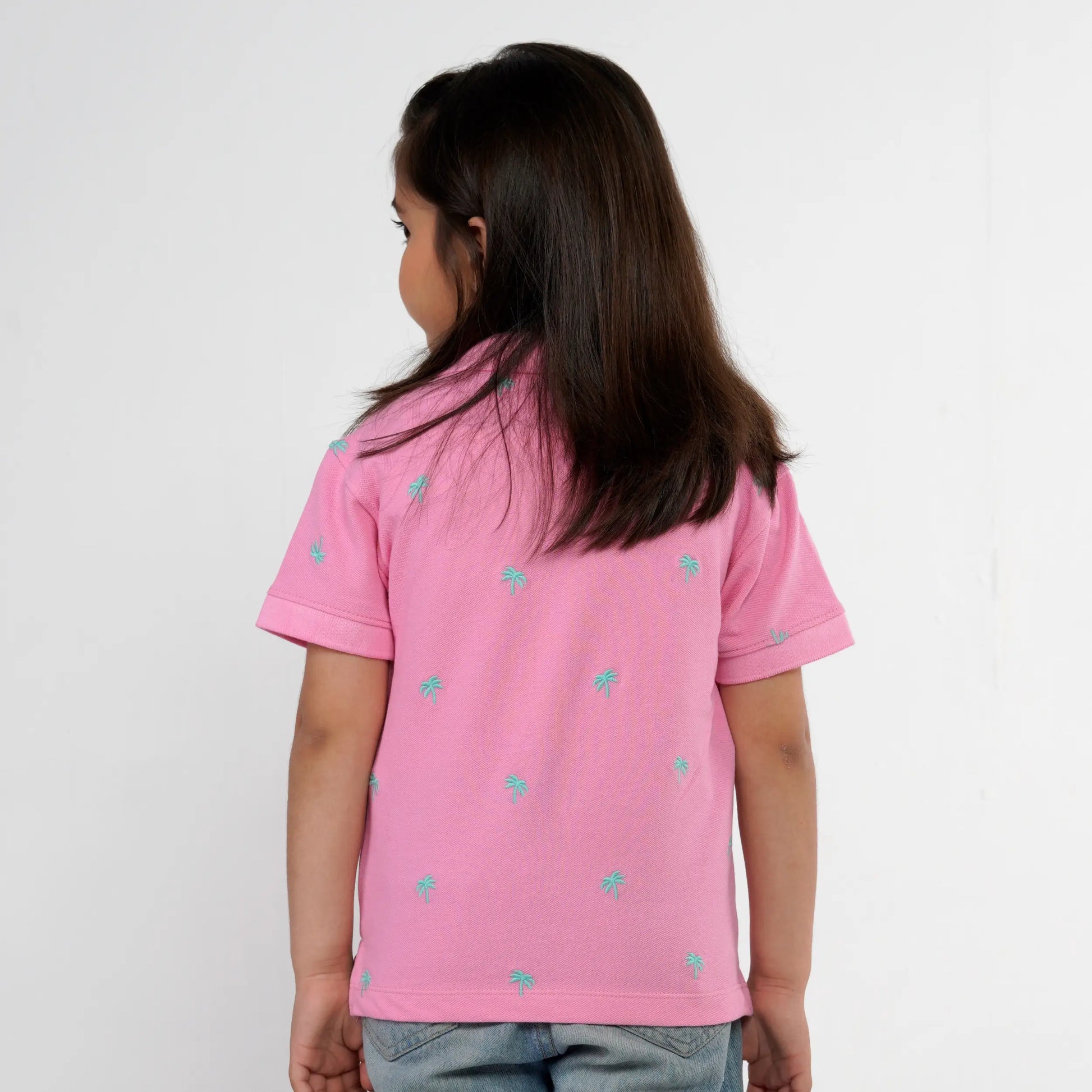 Girls Tree Embroidered Polo image 2