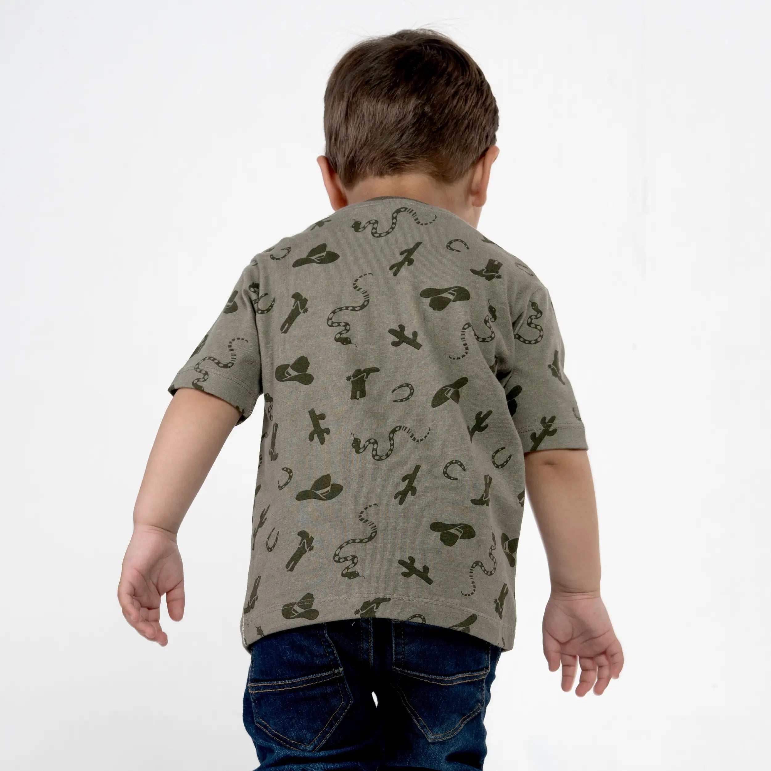 Olive Green Printed Tee image 2