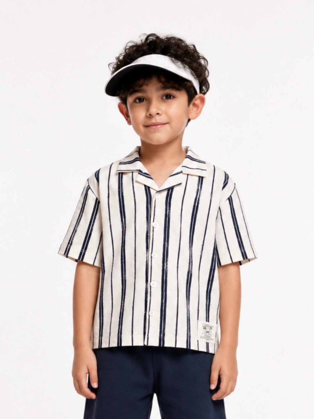 BOYS BOXY FIT RESORT COLLAR SHIRT