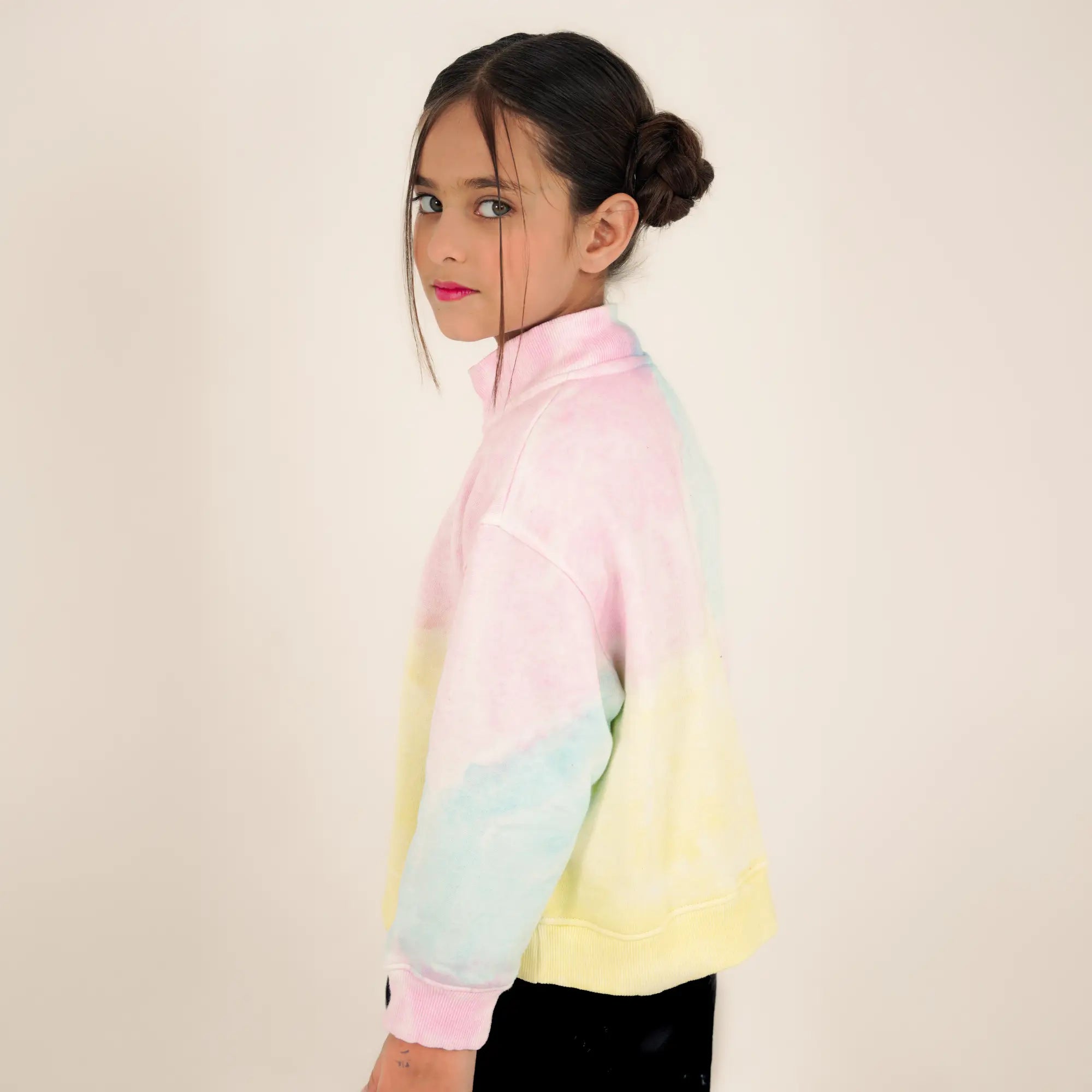 Cotton Candy Quarter zipper - Tie Dye