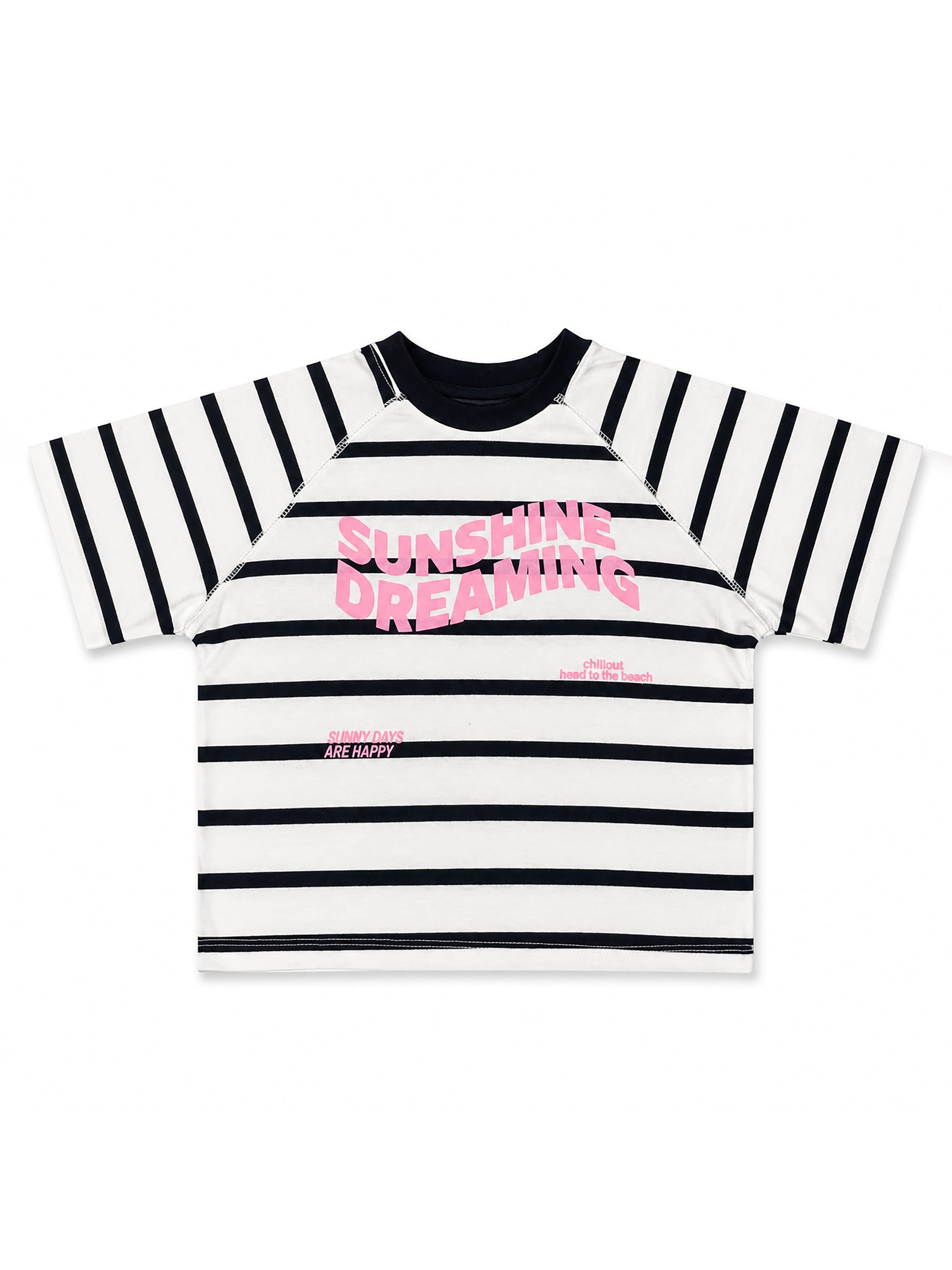 GIRLS BOXY FIT PUFF PRINT RAGLAN TEE