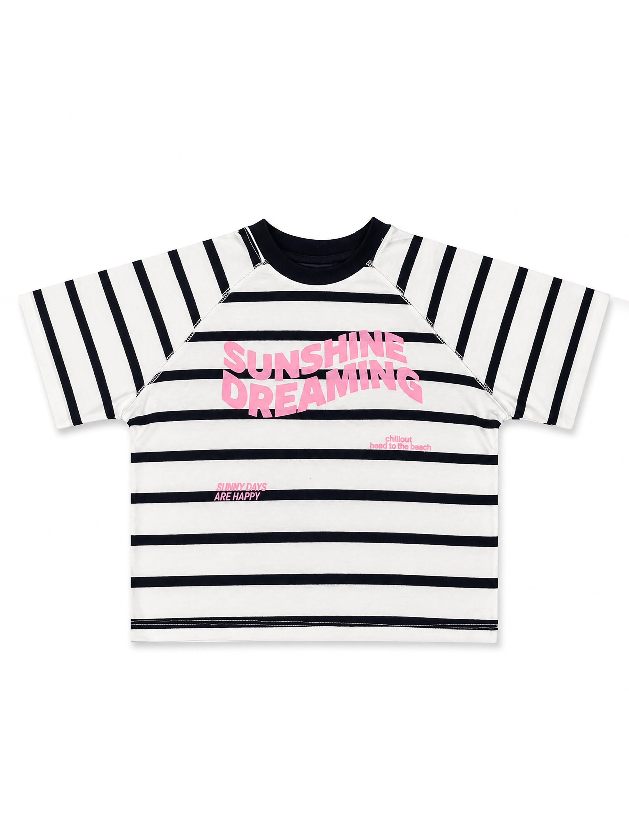 GIRLS BOXY FIT PUFF PRINT RAGLAN TEE