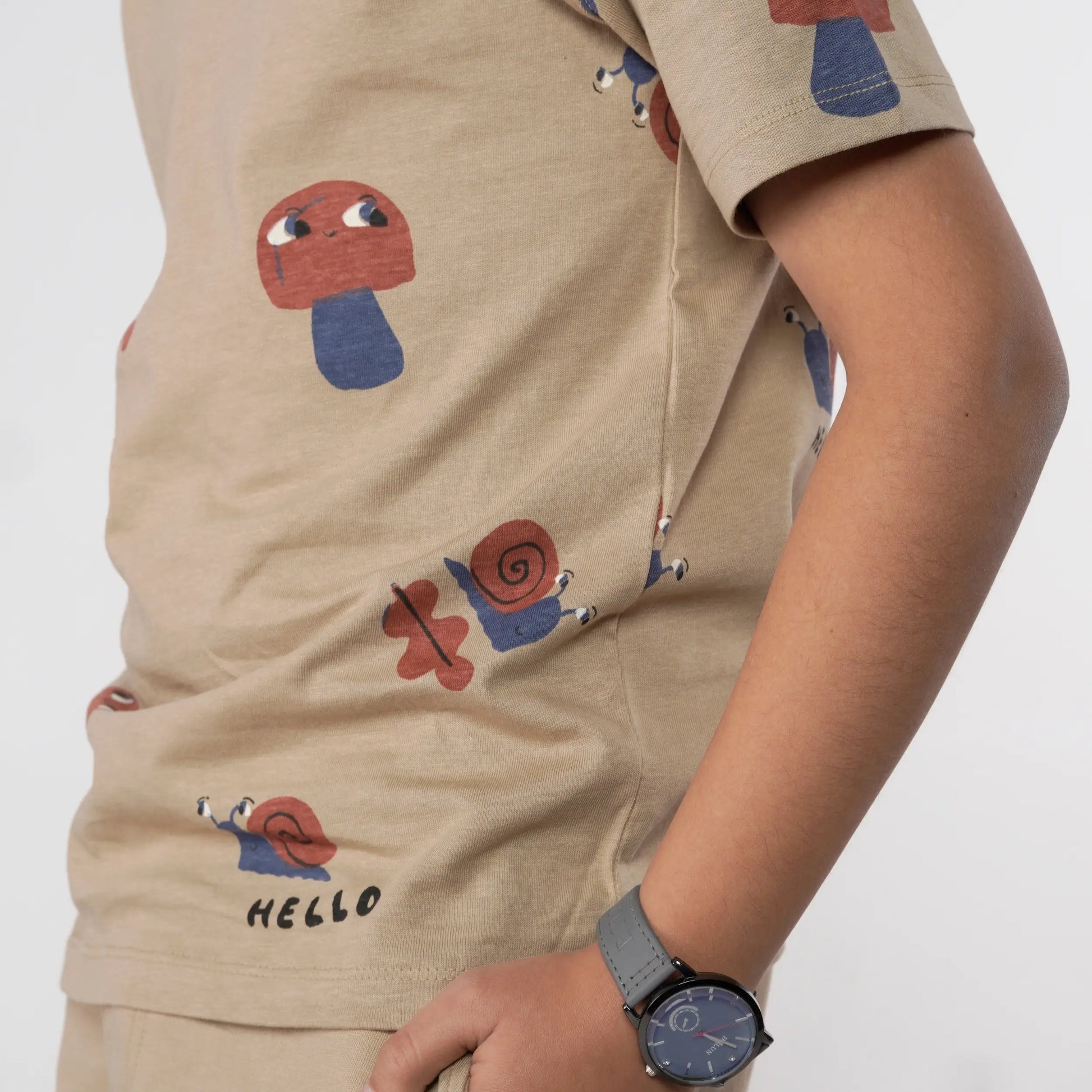 Boys Tan Printed Tee image 2