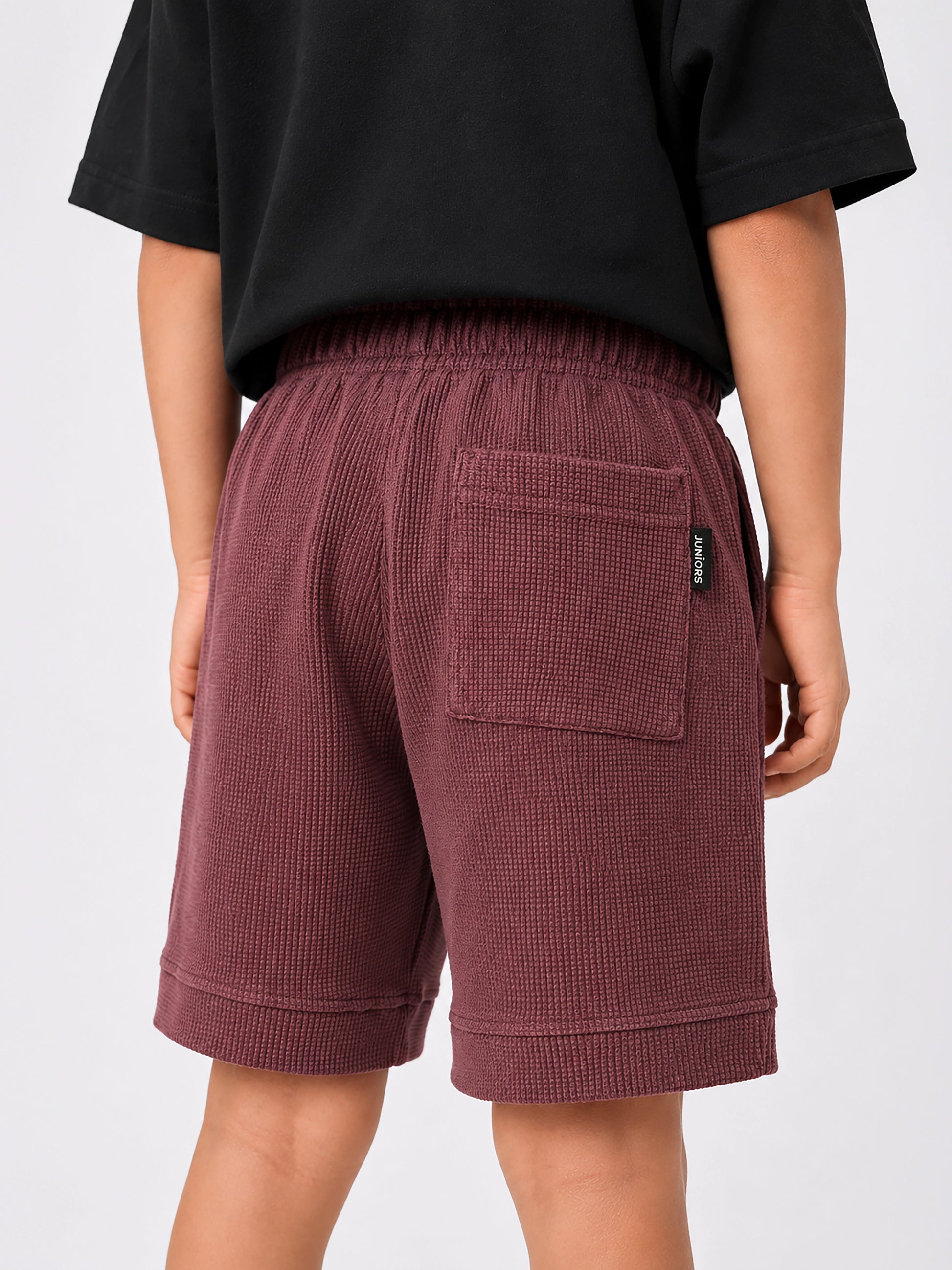 Boys paneled waffle shorts by Juniors.pk
