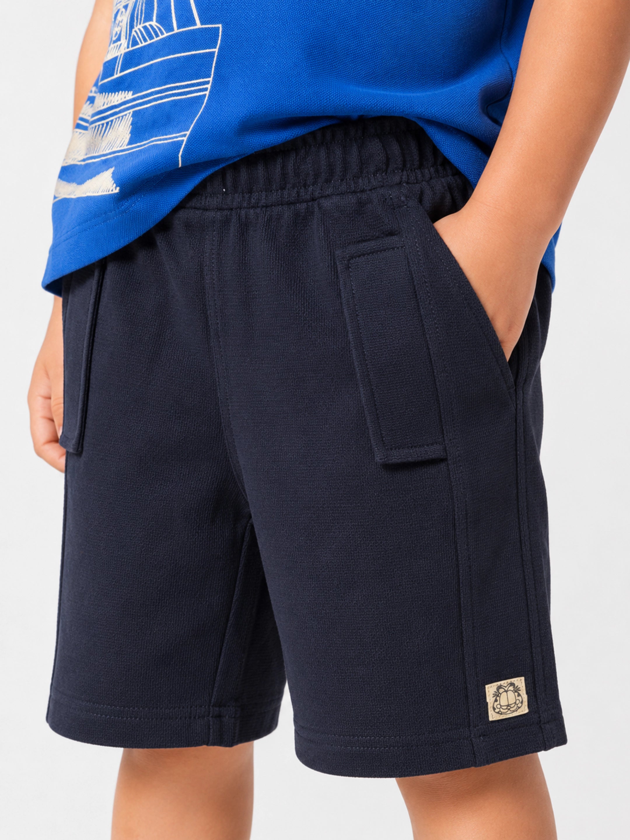 Boys textured waffle shorts by Juniors.pk