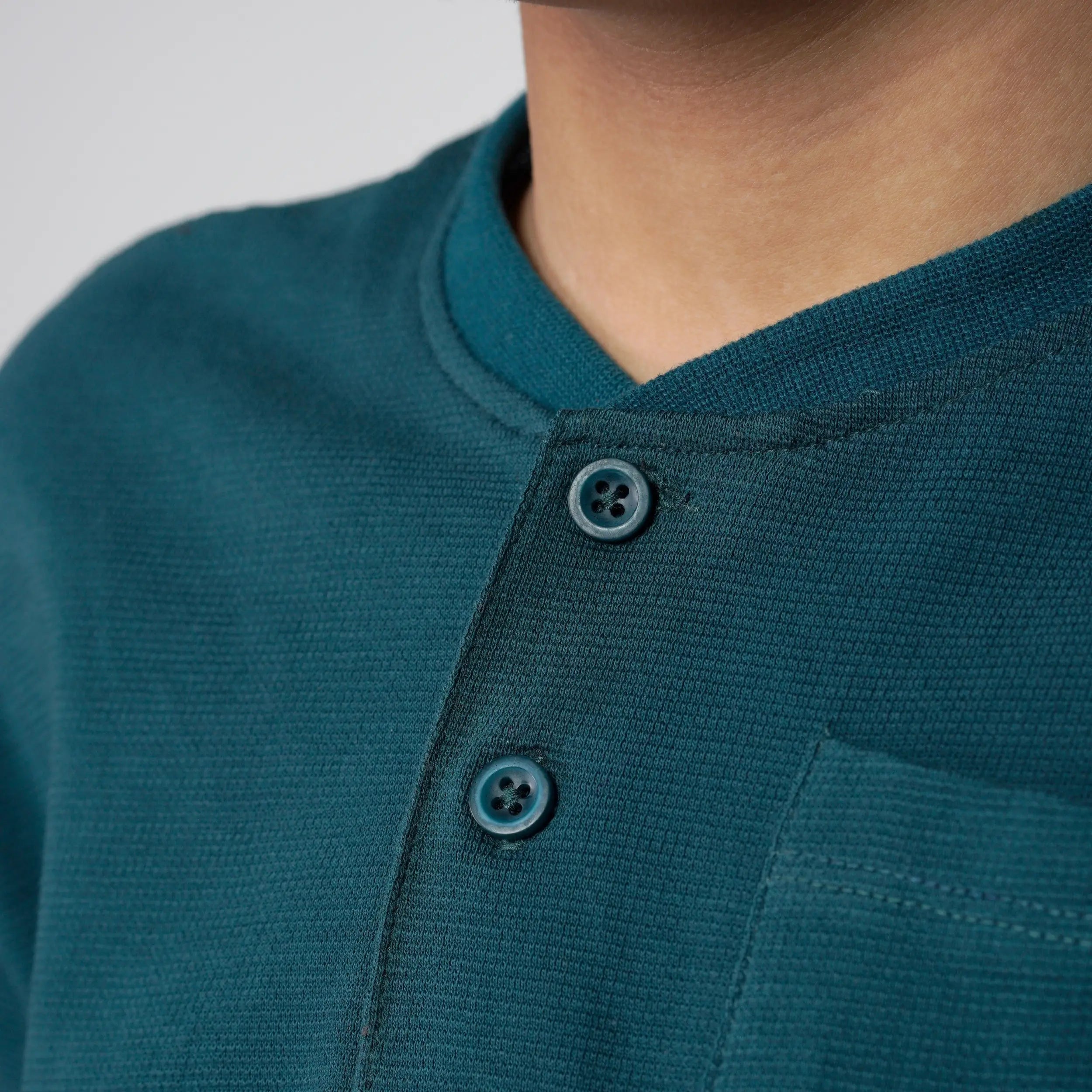 Teal Green Henley image 2
