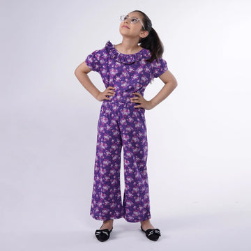 Girls Floral Jumpsuit image 0