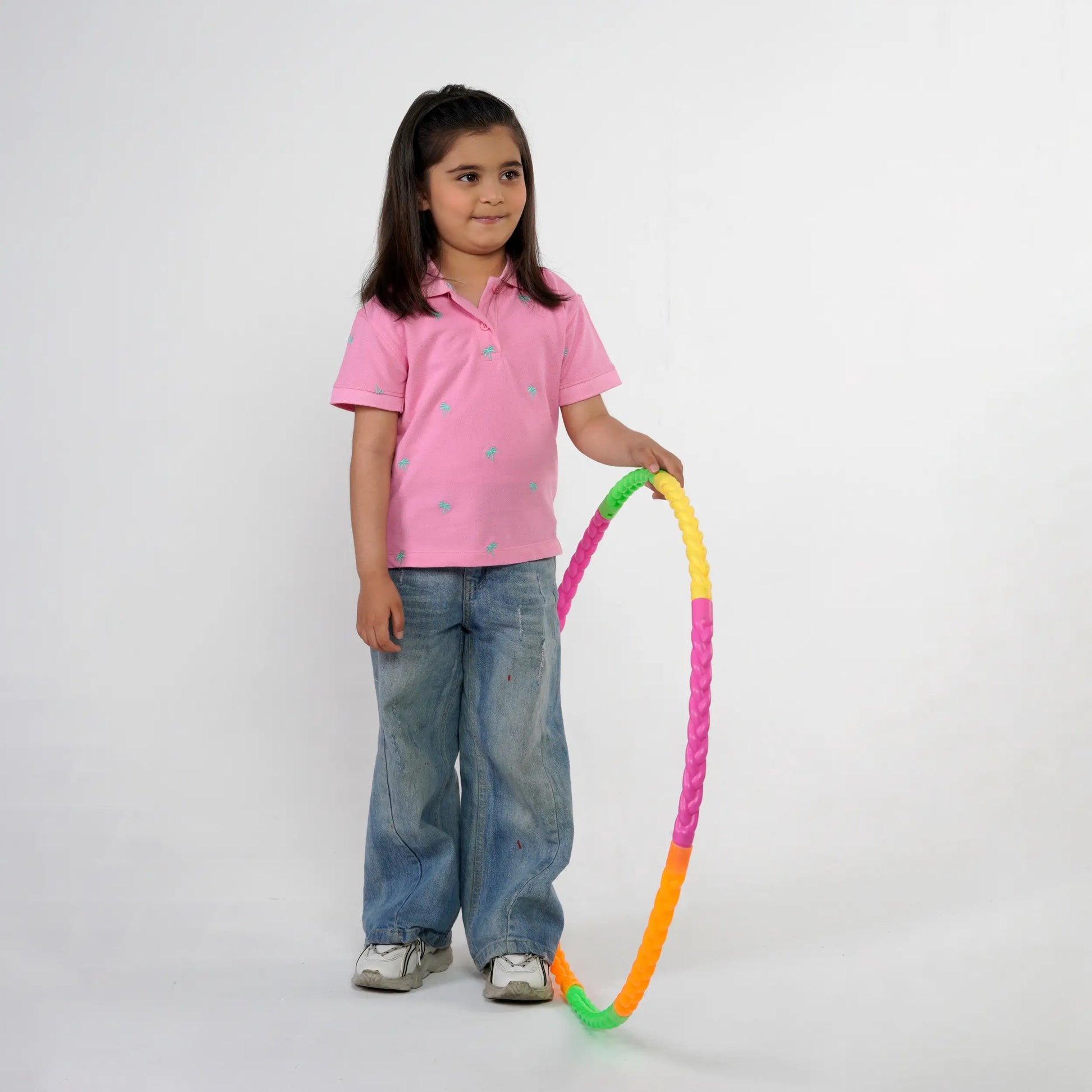 Girls Tree Embroidered Polo image 3