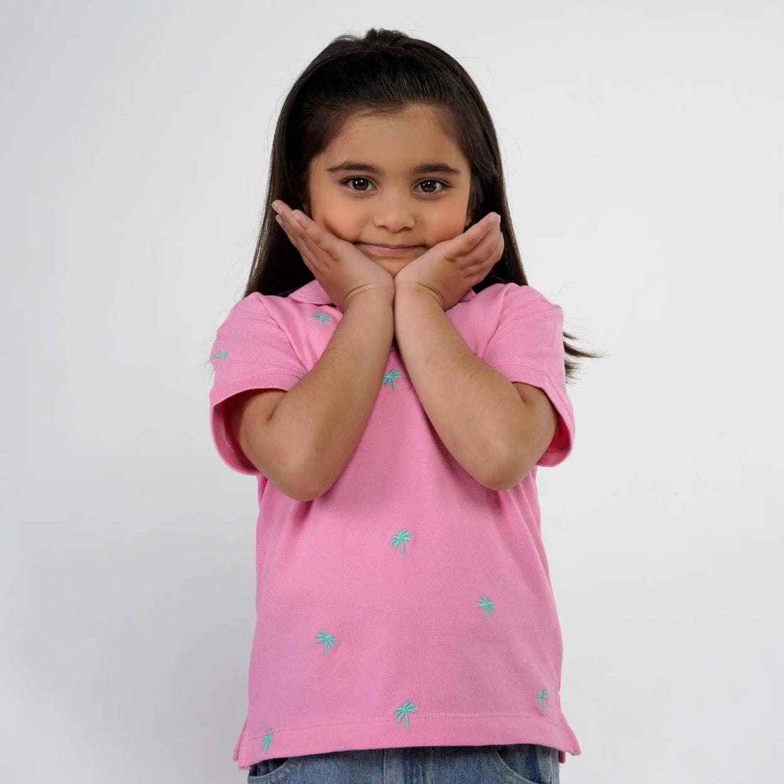 Girls Tree Embroidered Polo image 0