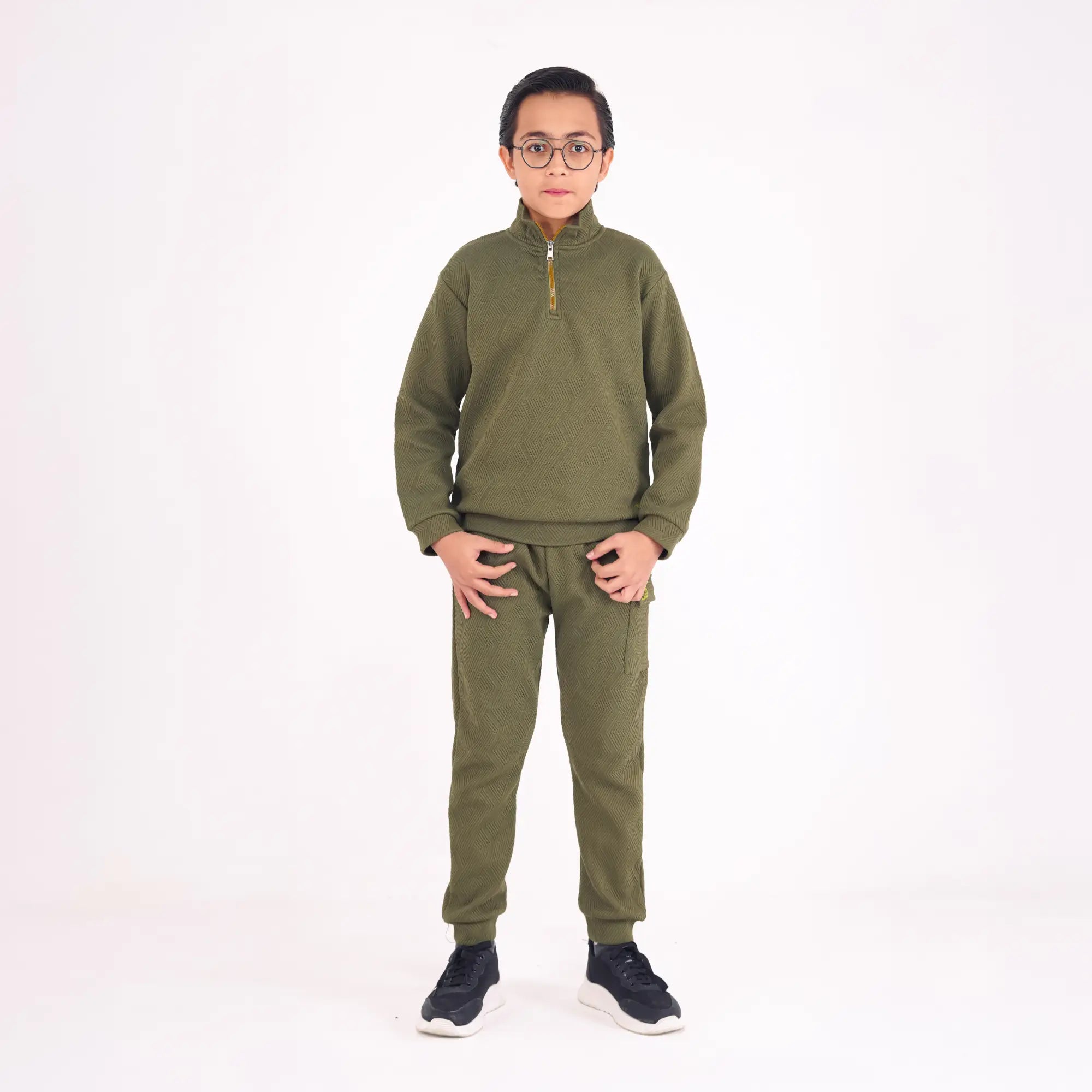 Olive Green Jacquard Set image 0