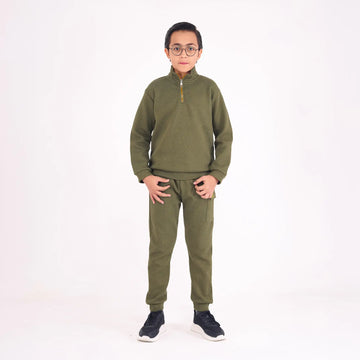 Olive Green Jacquard Set image 0