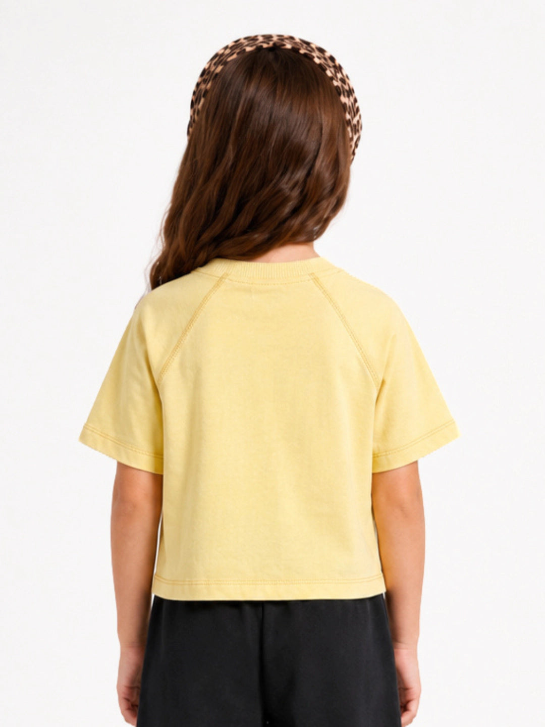 Girls boxy fit raglan puff tee by Juniors.pk