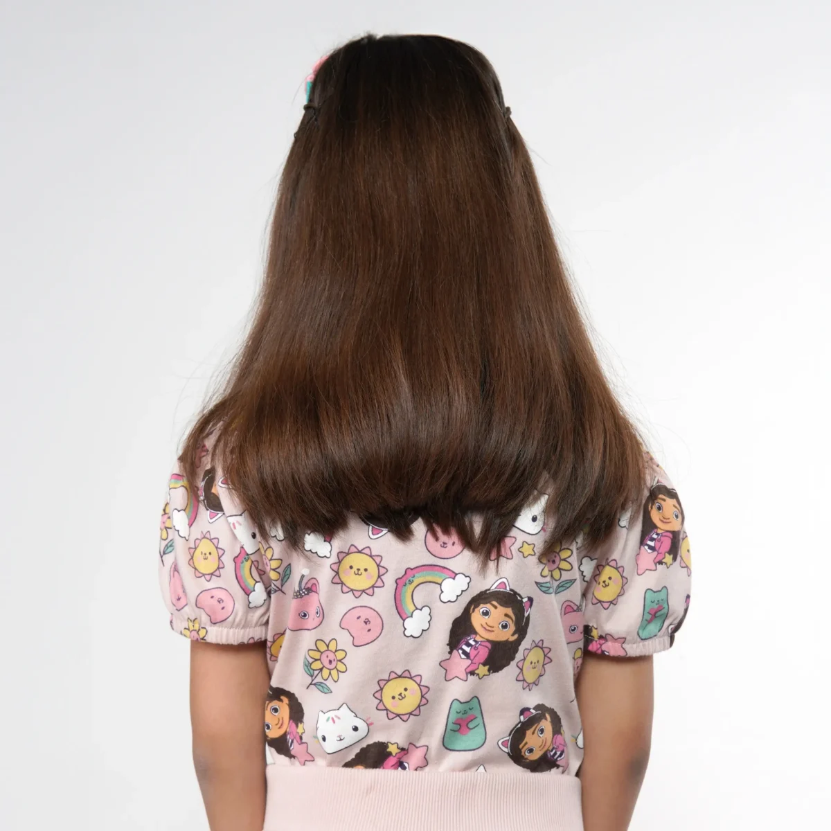 Girls Pink Printed Tee Juniors.pk