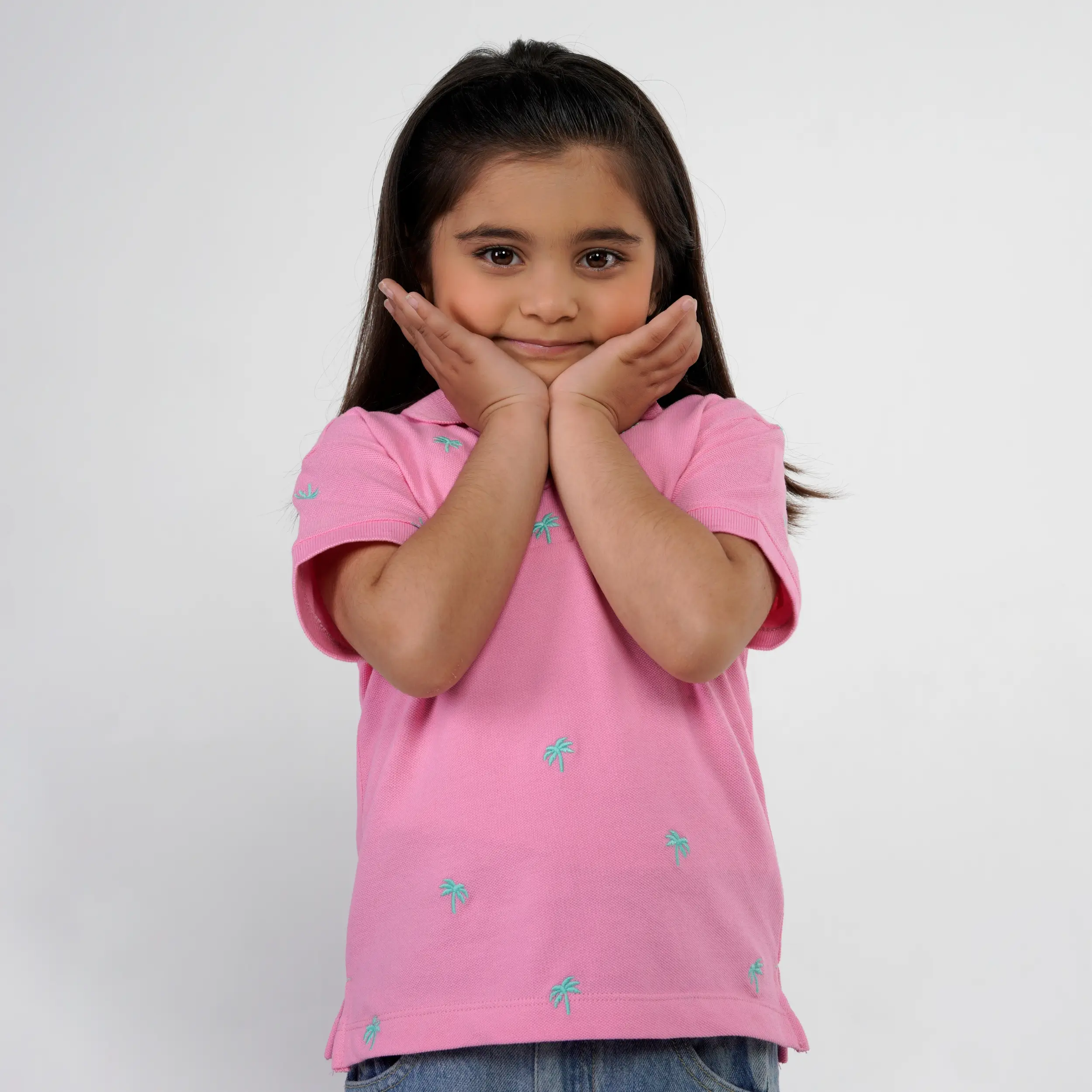 Girls Tree Embroidered Polo Juniors.pk