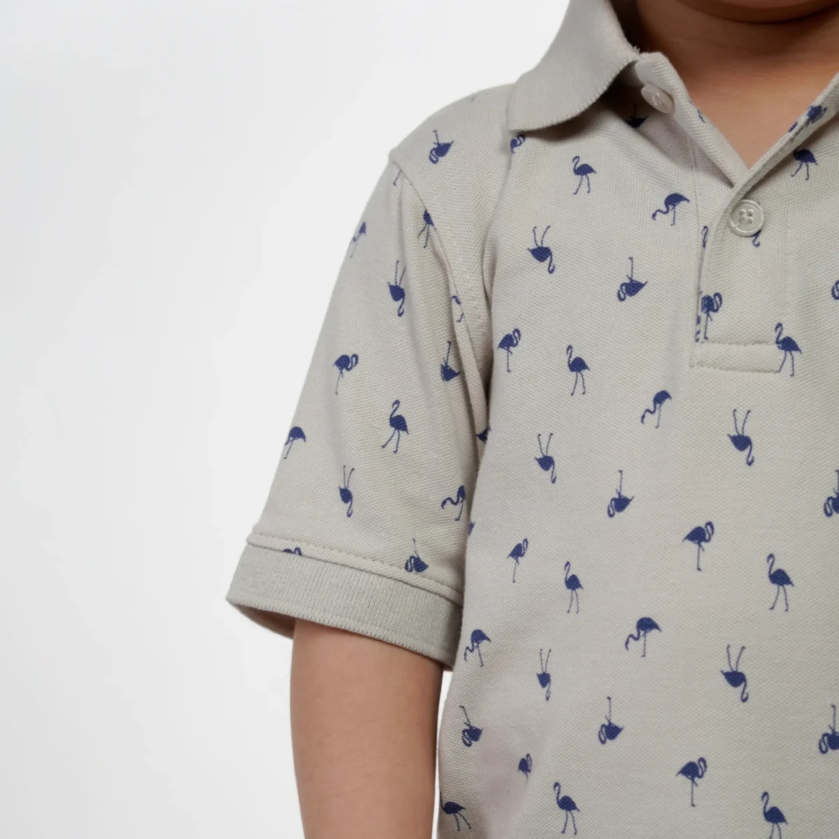 Stone Flamingo Printed Polo - Image 3