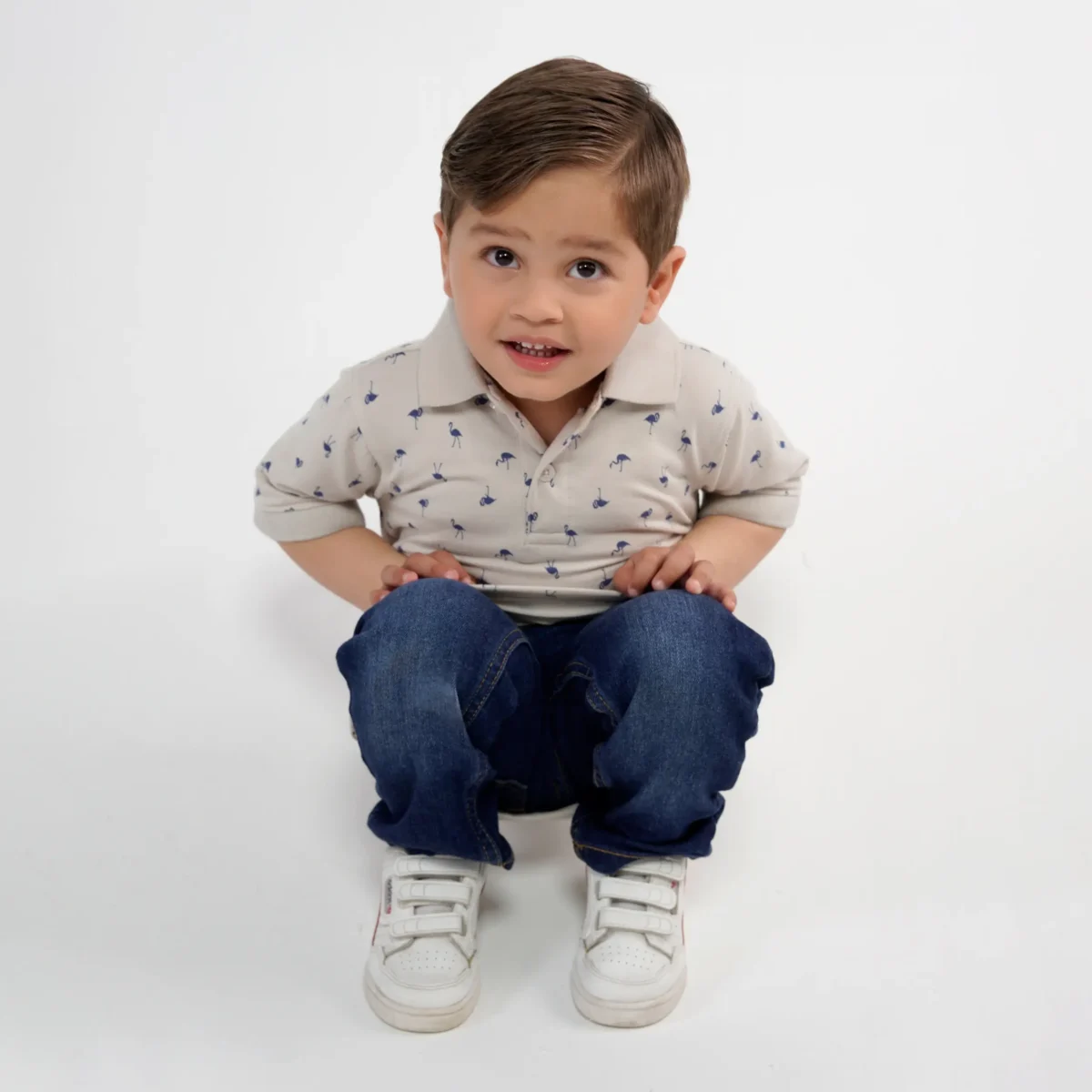 Stone Flamingo Printed Polo - Image 4