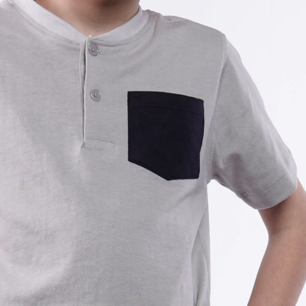 Grey Paradise Henley - Image 3