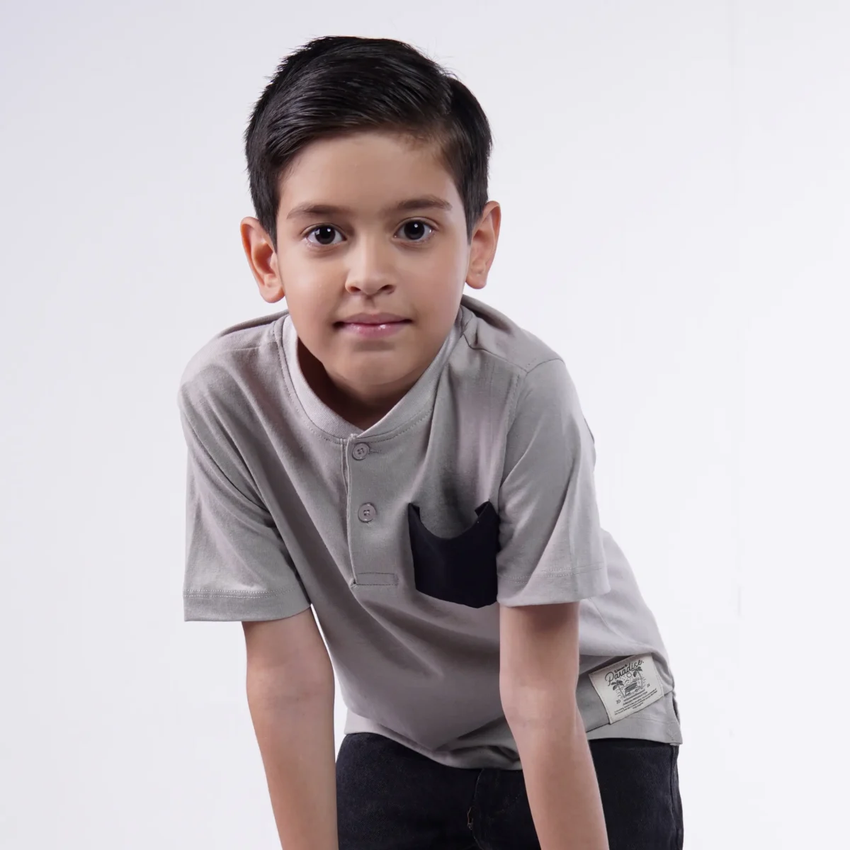 Grey Paradise Henley Juniors.pk