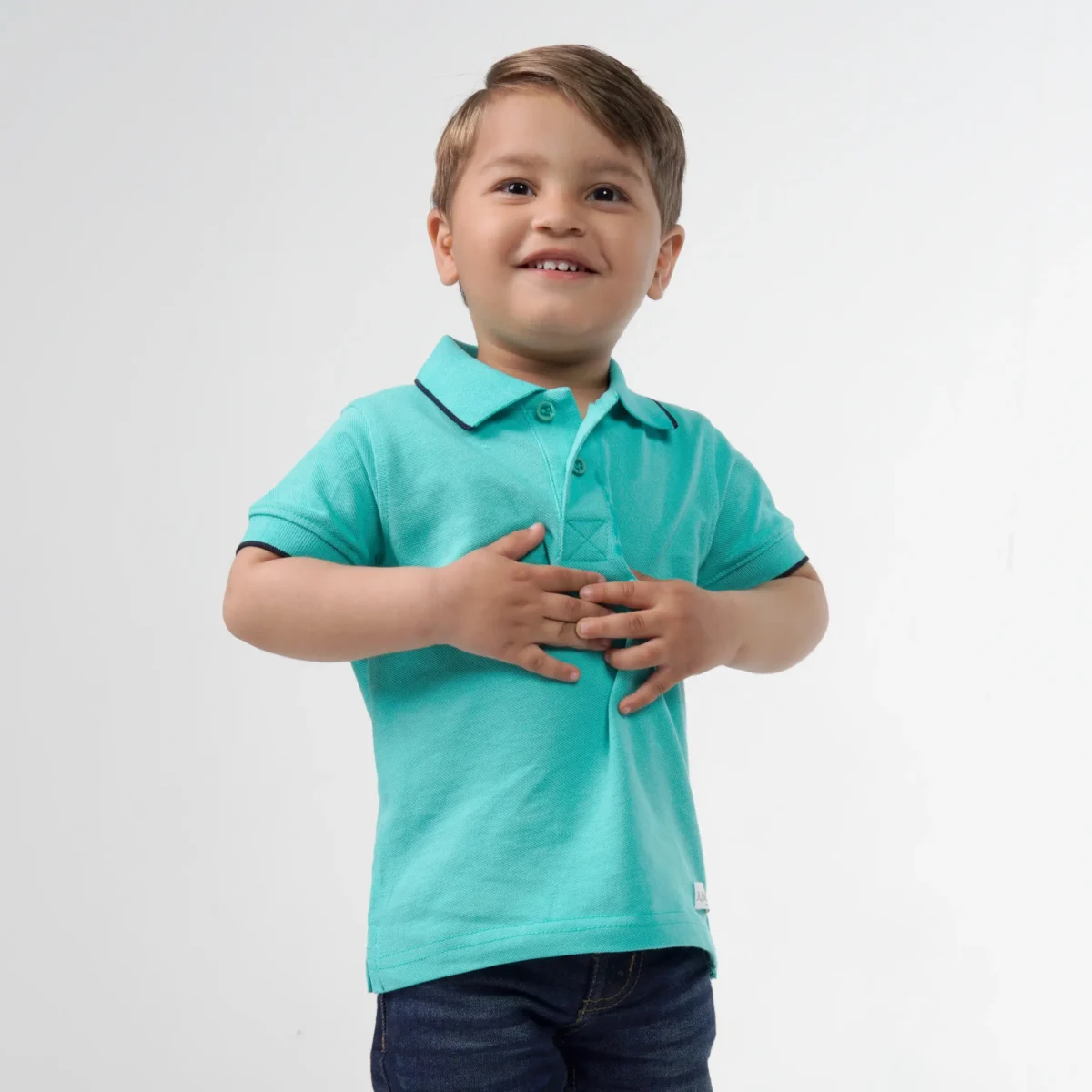 Junior Turquoise Polo - Image 1