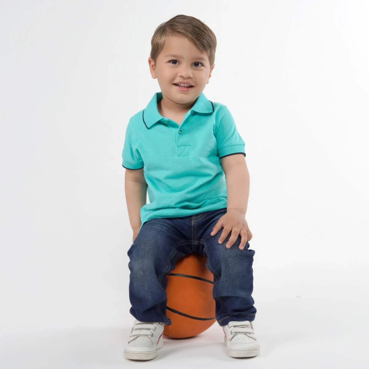 Junior Turquoise Polo - Image 4