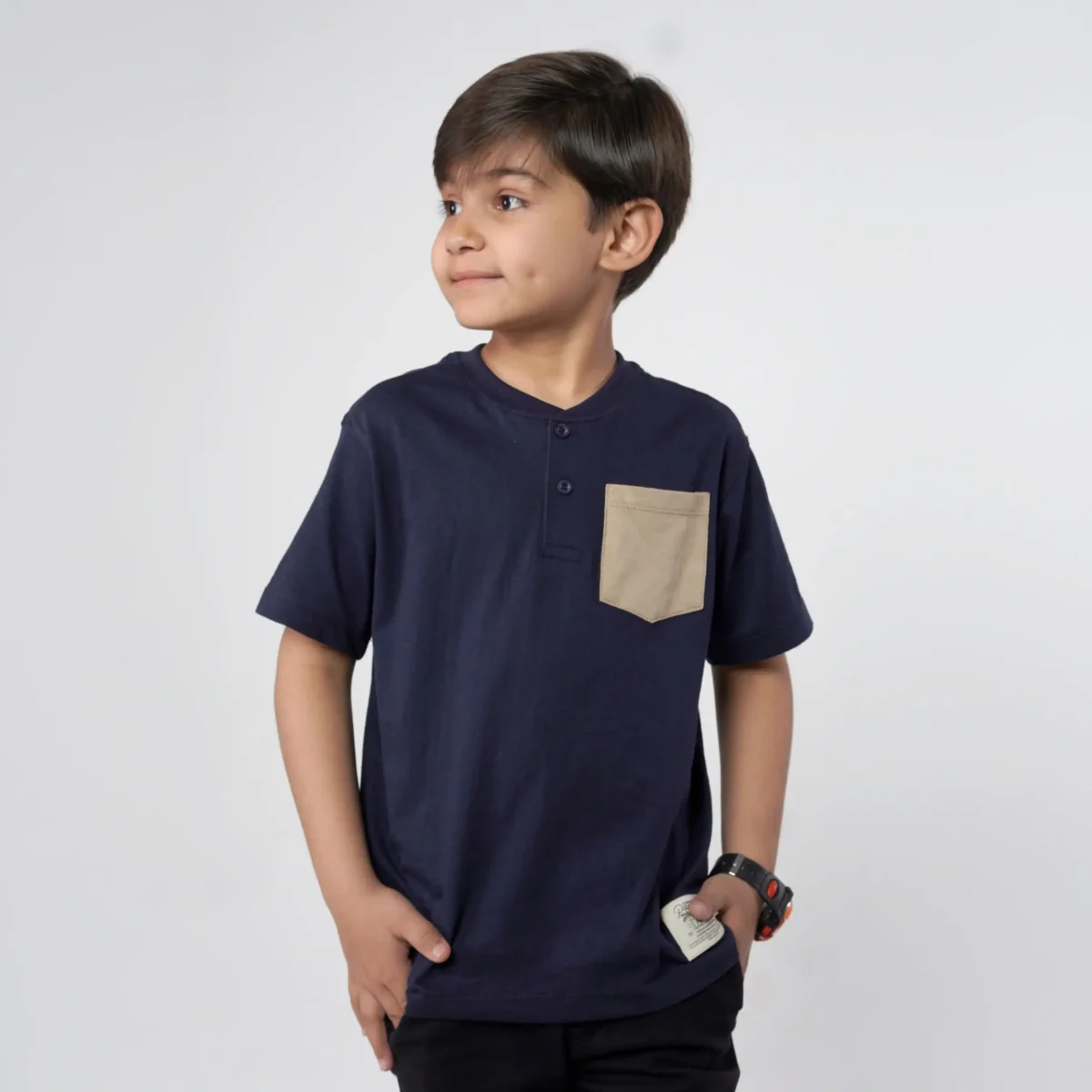 Navy Paradise Henley Juniors (1) Navy Paradise Henley - Image 1