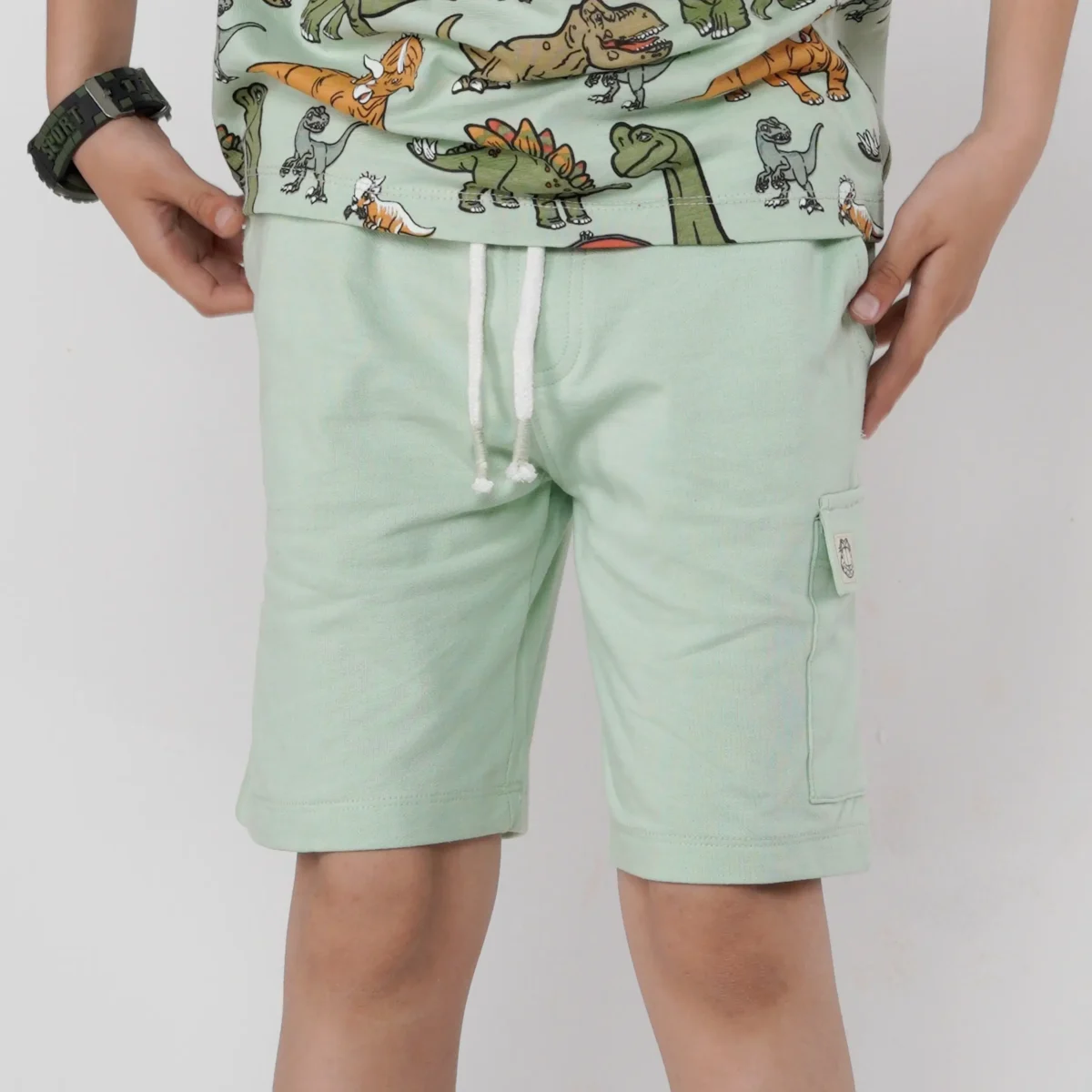 Green Cargo Shorts - Image 1