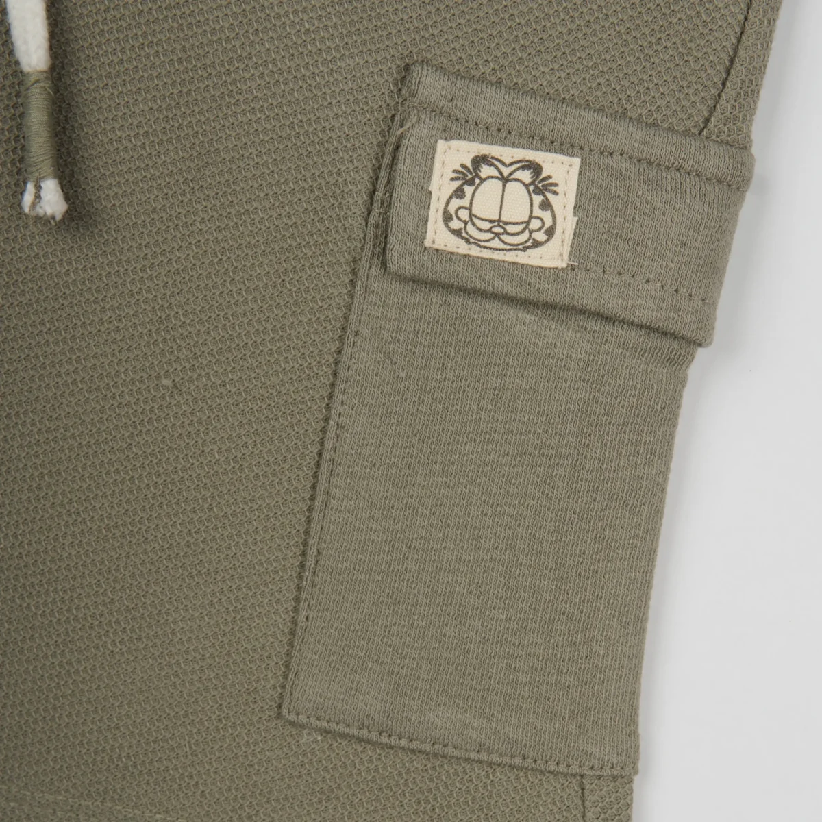 Olive Texture Cargo Shorts - Image 4