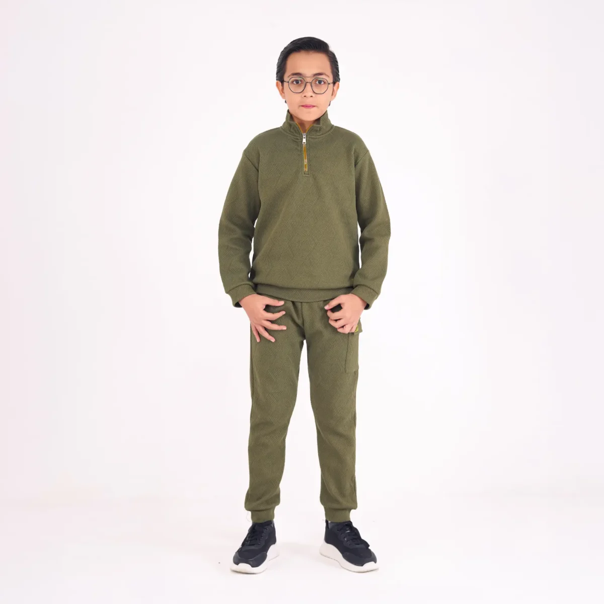 Olive Green Jacquard Set - Image 1