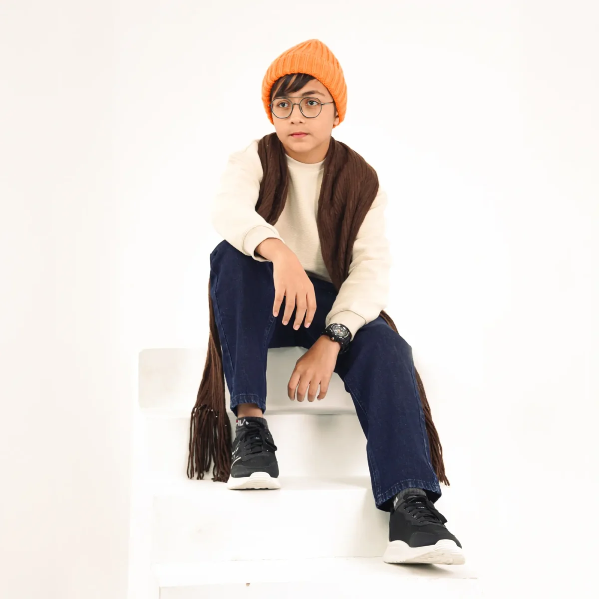 Beige Textured Sweatshirt - Image 4