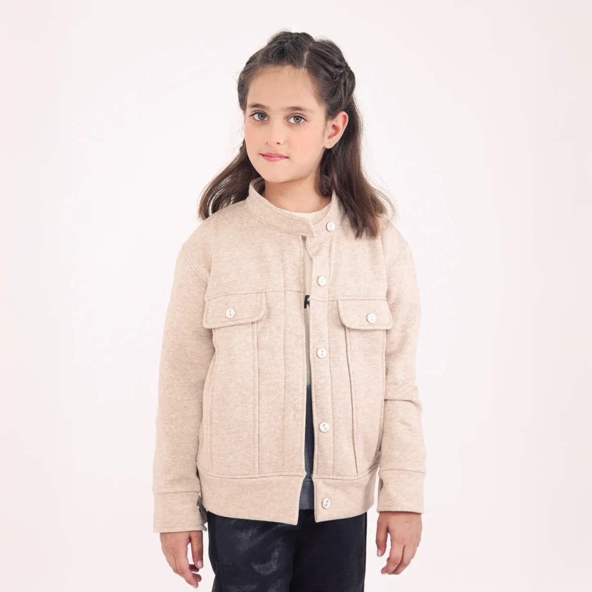 Oatmeal Button-Down Jacket - Image 1