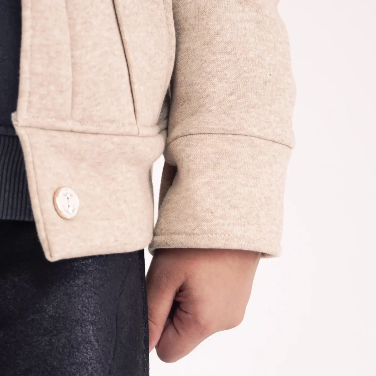Oatmeal Button-Down Jacket - Image 3