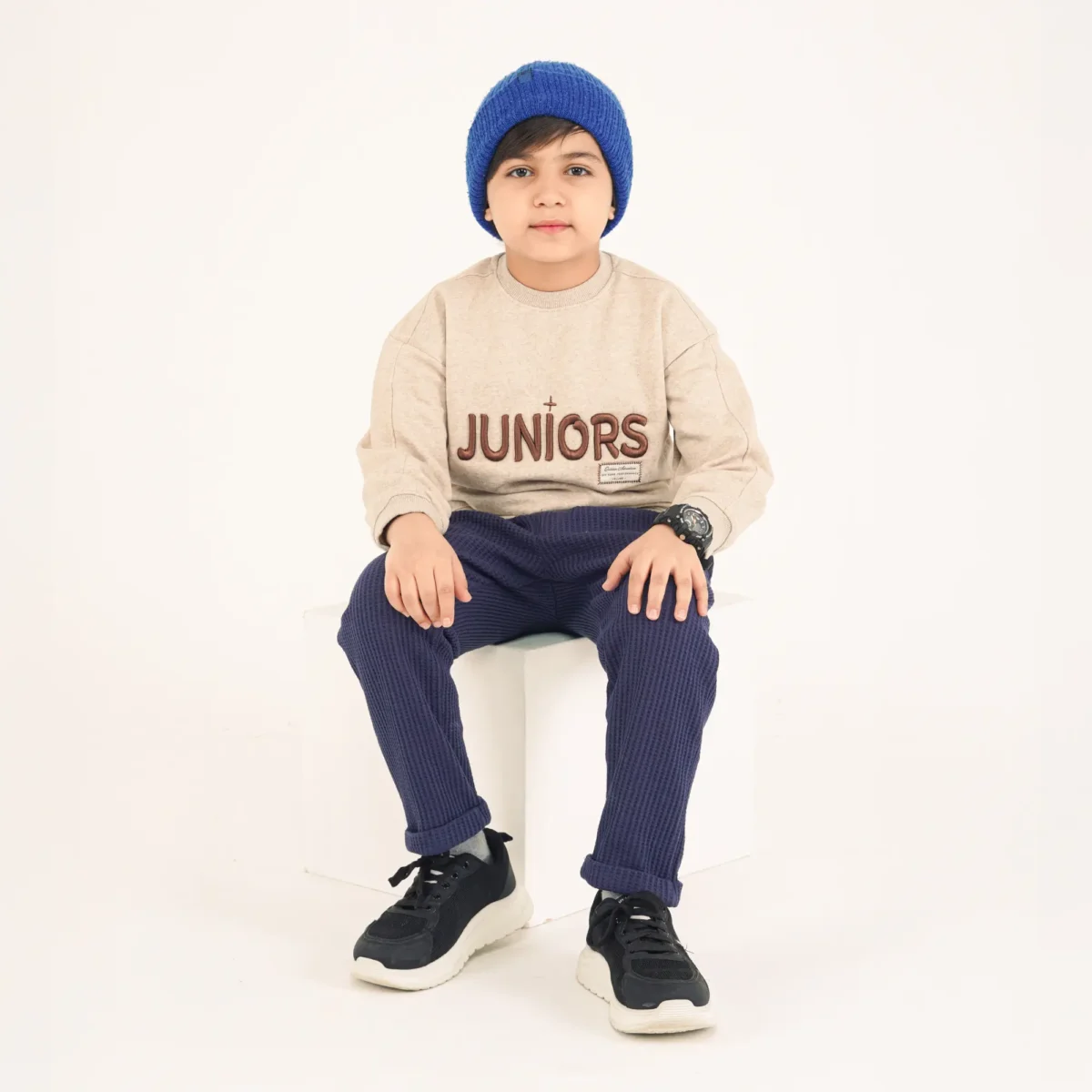 Oatmeal Emb Sweatshirt - Image 4